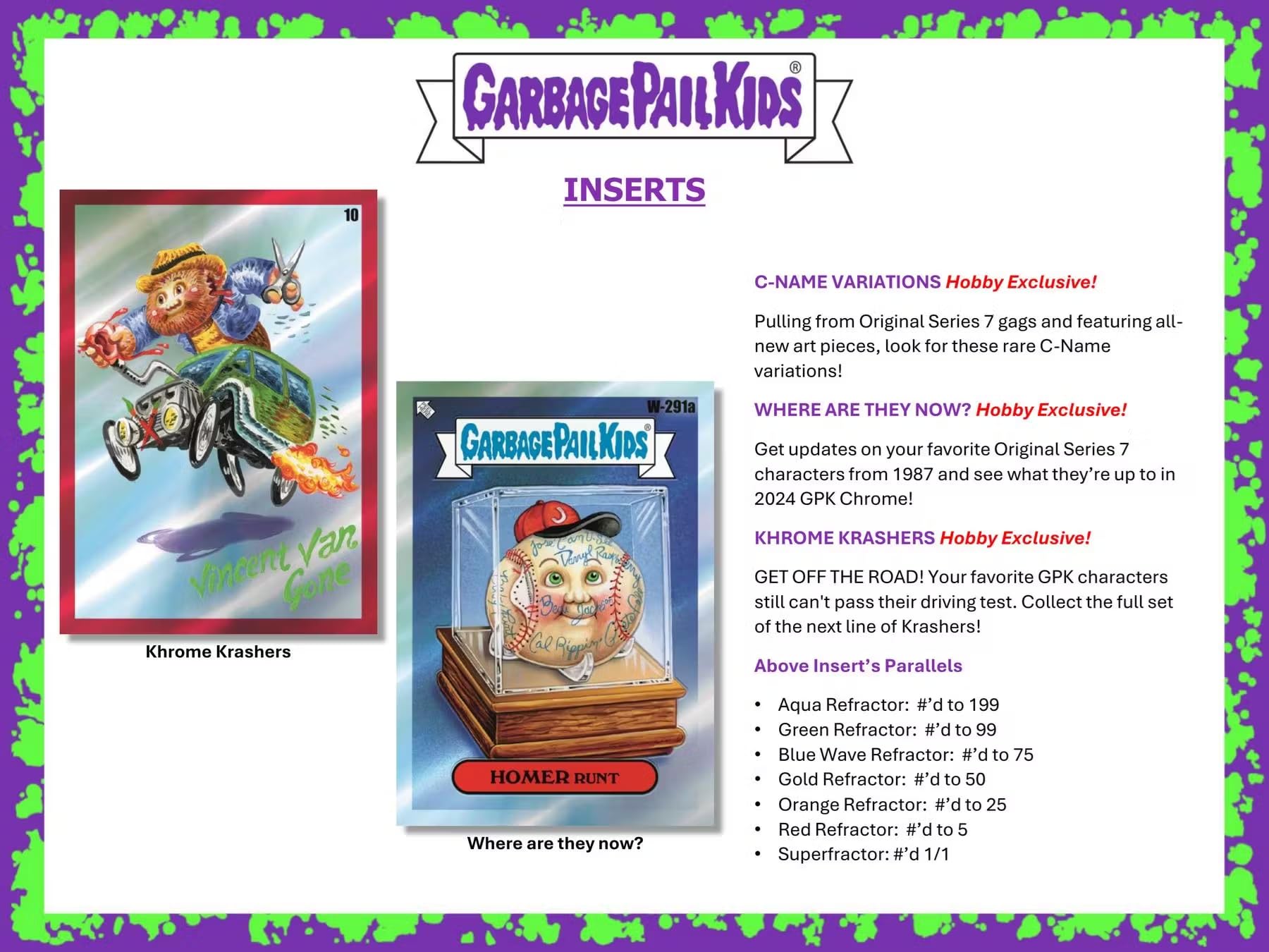 Amazon.com: Topps 2024 Garbage Pail Kids Chrome Series 7 Hobby
